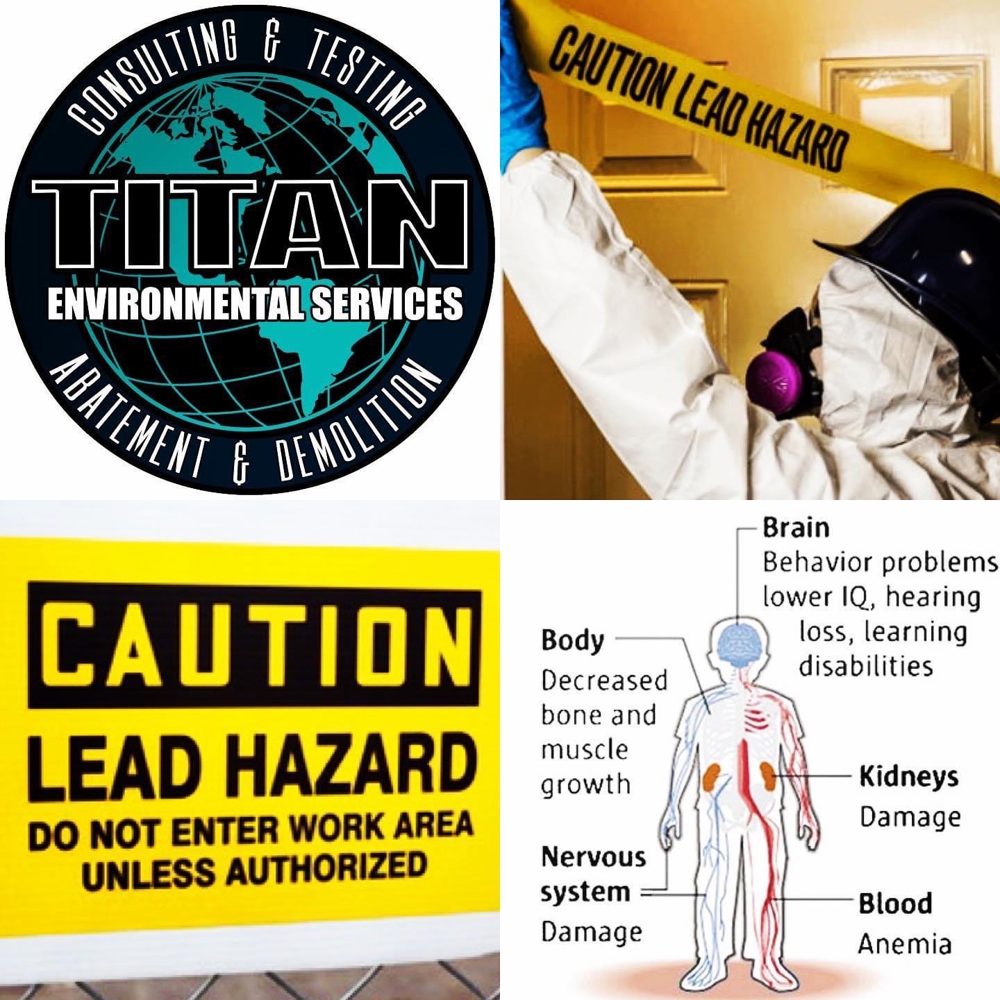 Lead paint testing, different lead hazard signs.